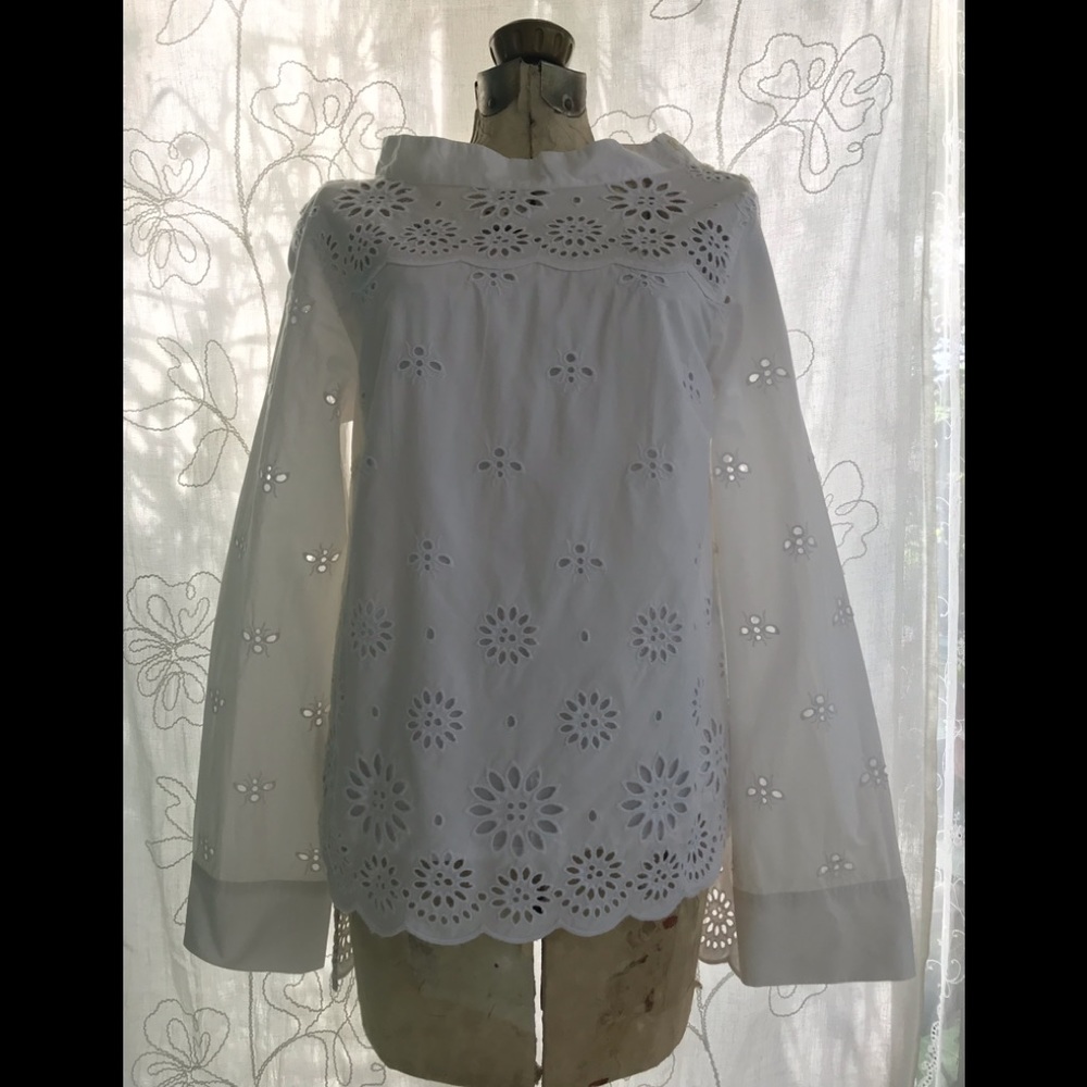J.Crew Embroidered *Flowers & Bees*Top! 2. NWT